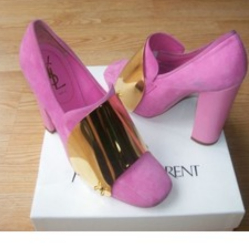 YSL Saint Laurent loafer Shield pump
